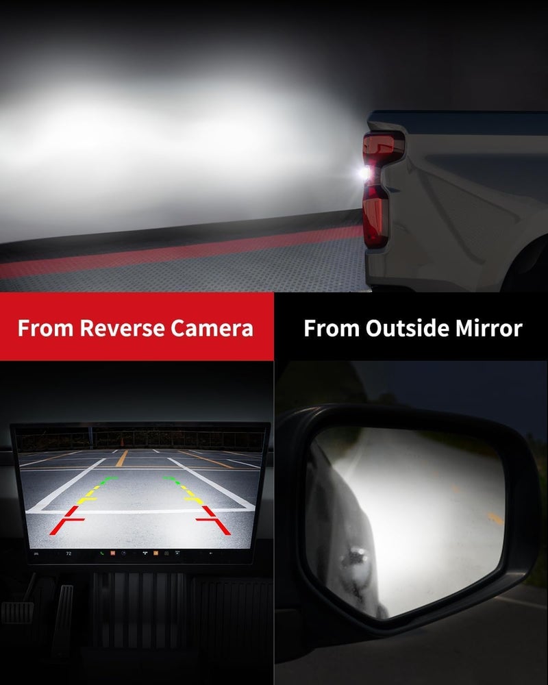 LASFIT 921 LED Reverse Backup Light Bulbs Fit for 2006-2024 Toyota 4runner, 6000K Cool White Super Bright OEM 912 W16W Replacement, 2pcs - Image 2